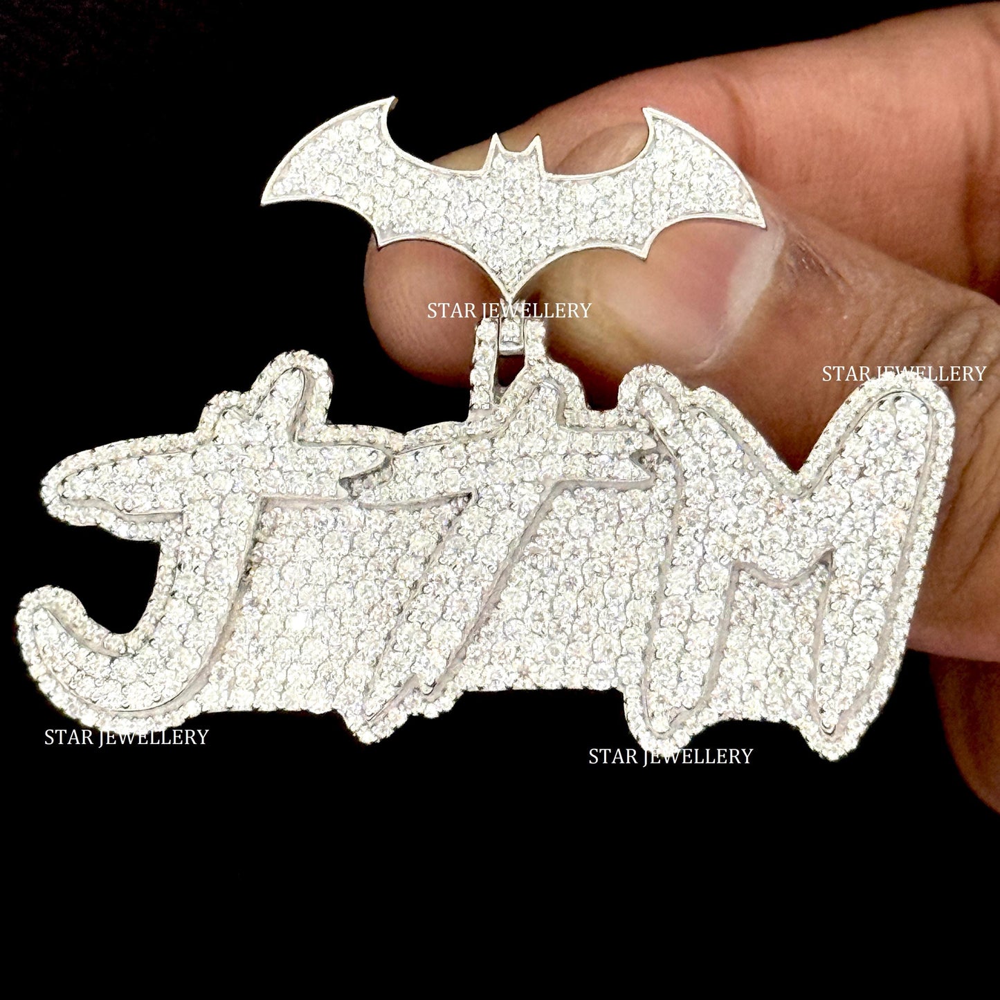 Custom Letter Name VVS Moissanite Icedout Pendant