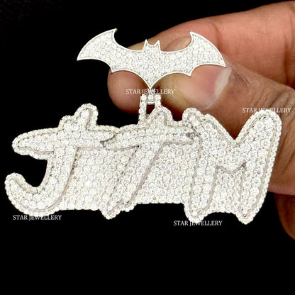 Custom Letter Name VVS Moissanite Icedout Pendant