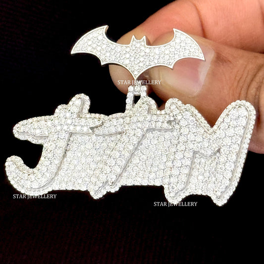 Custom Letter Name VVS Moissanite Icedout Pendant