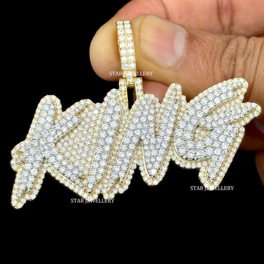 VVS Moissanite Custom Letter  Icedout Pendant