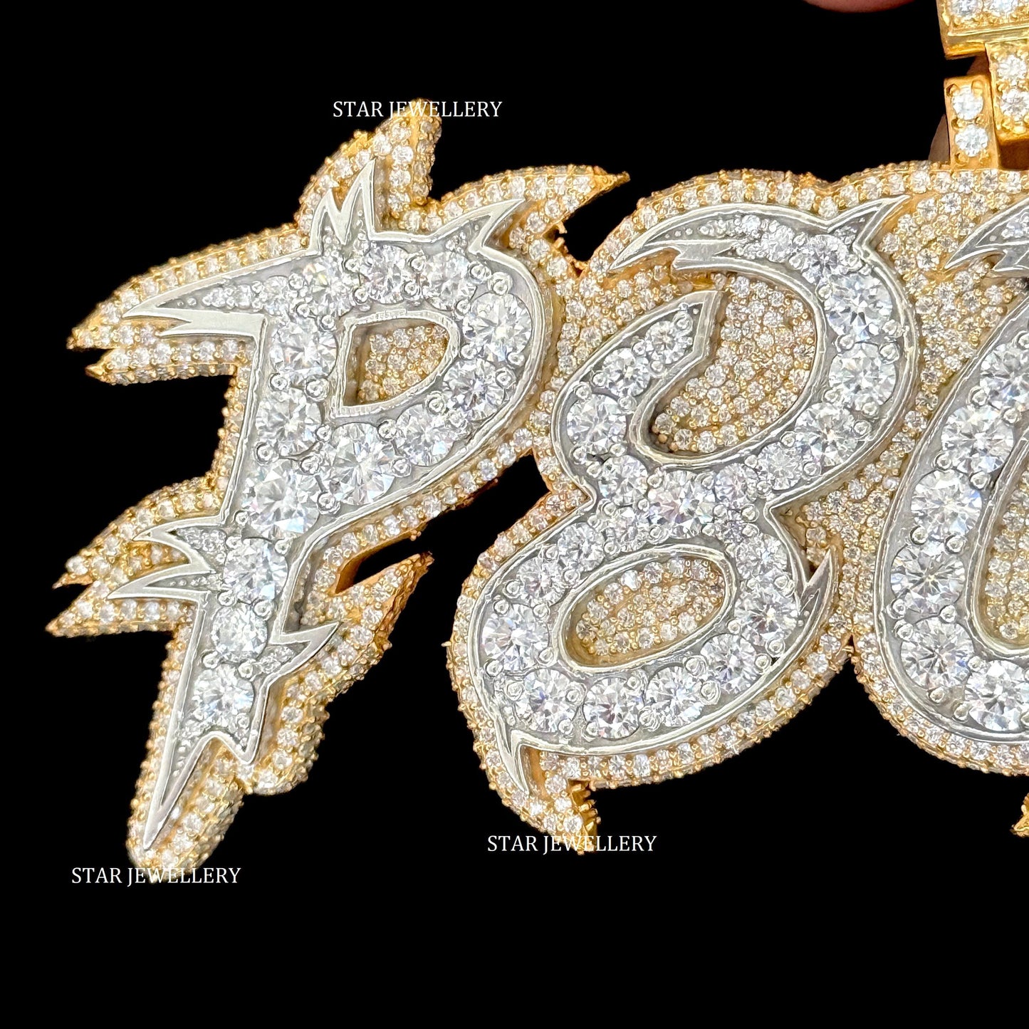 Custom Letter Name VVS Moissanite Icedout Pendant