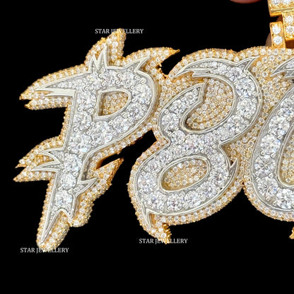 Custom Letter Name VVS Moissanite Icedout Pendant