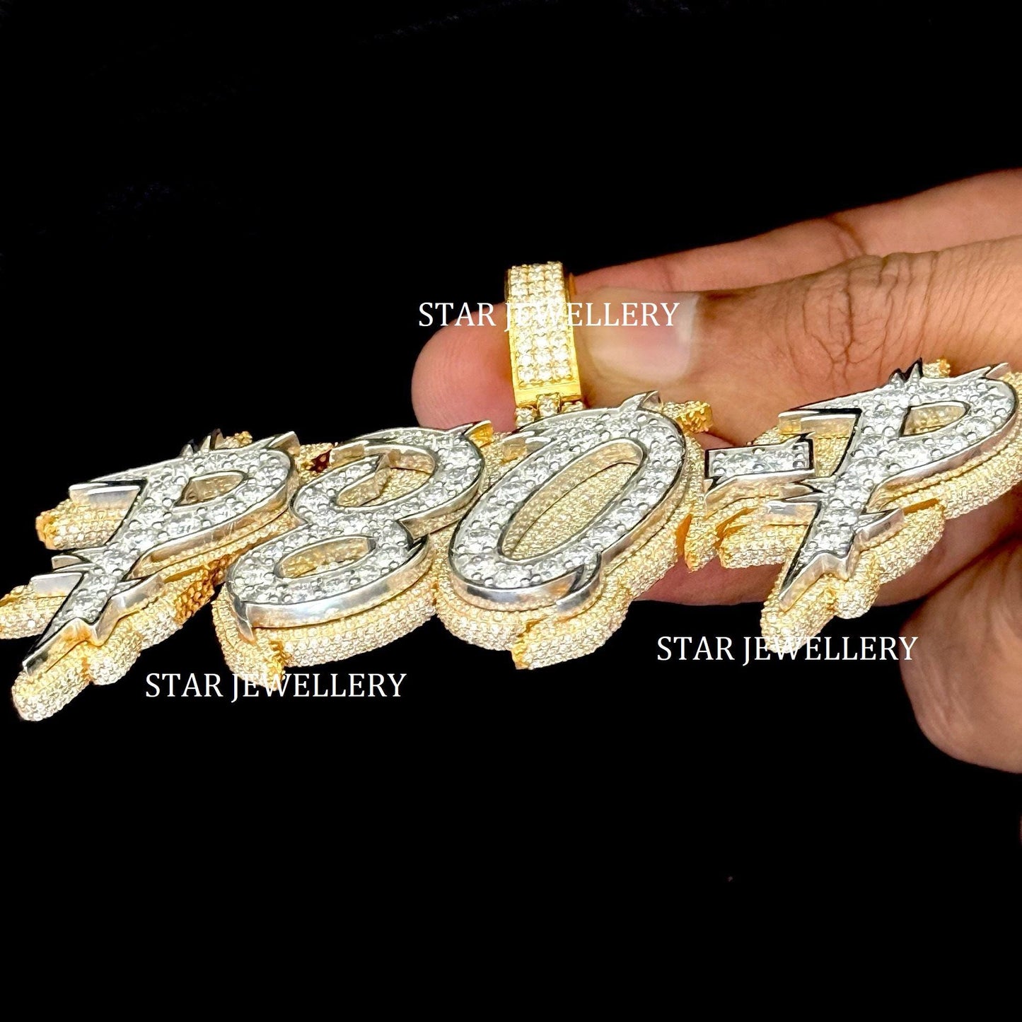 Custom Letter Name VVS Moissanite Icedout Pendant