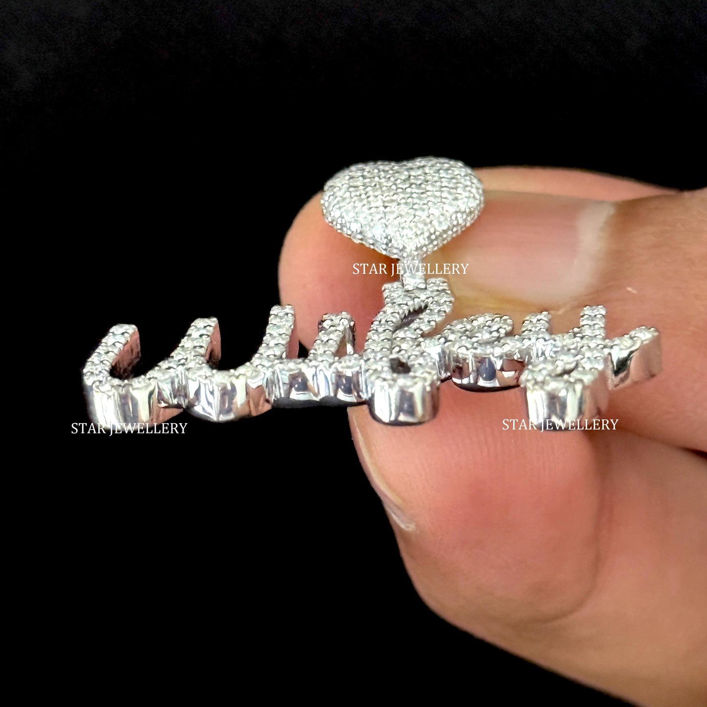 VVS Moissanite Iced out Custom Wifey Pendant