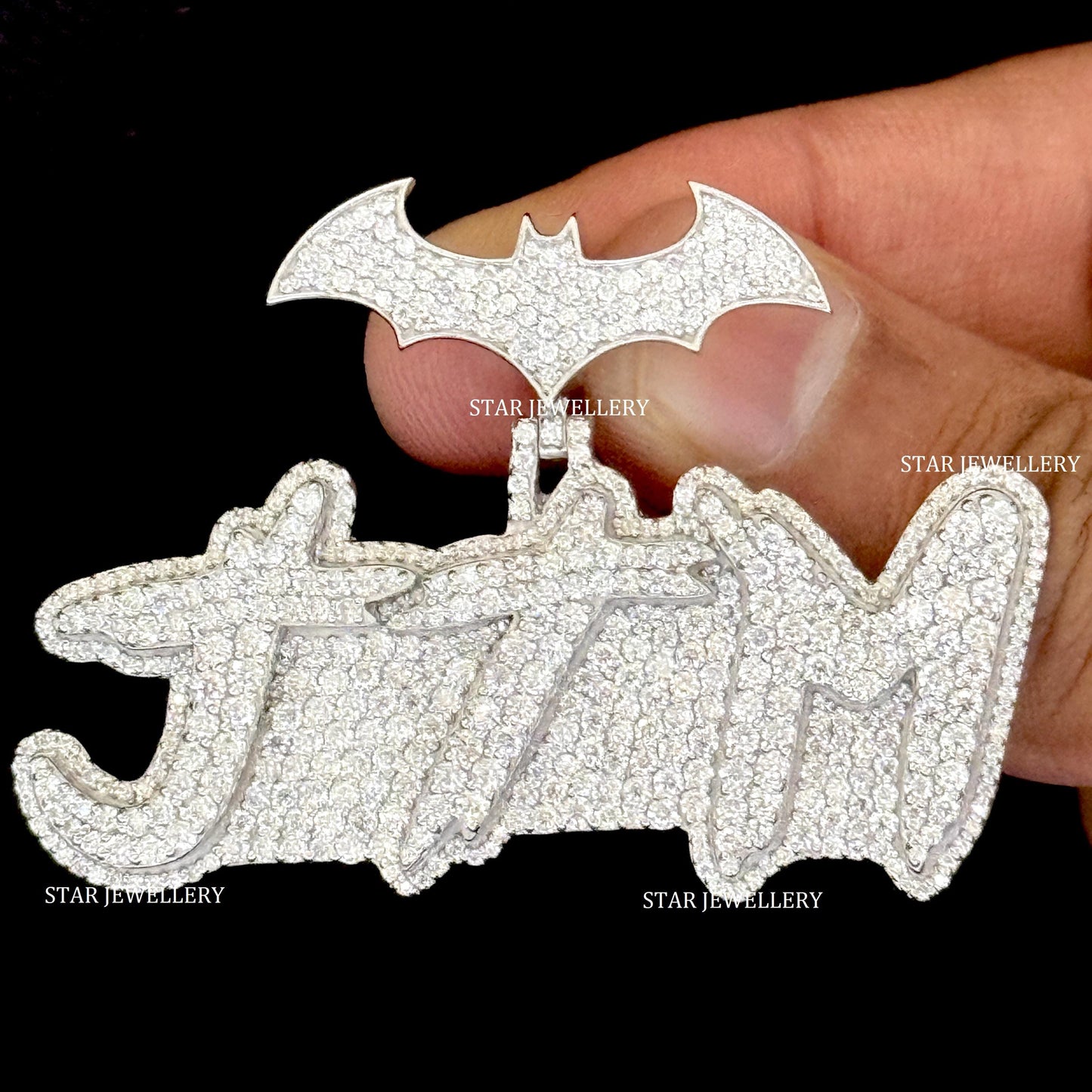 Custom Letter Name VVS Moissanite Icedout Pendant