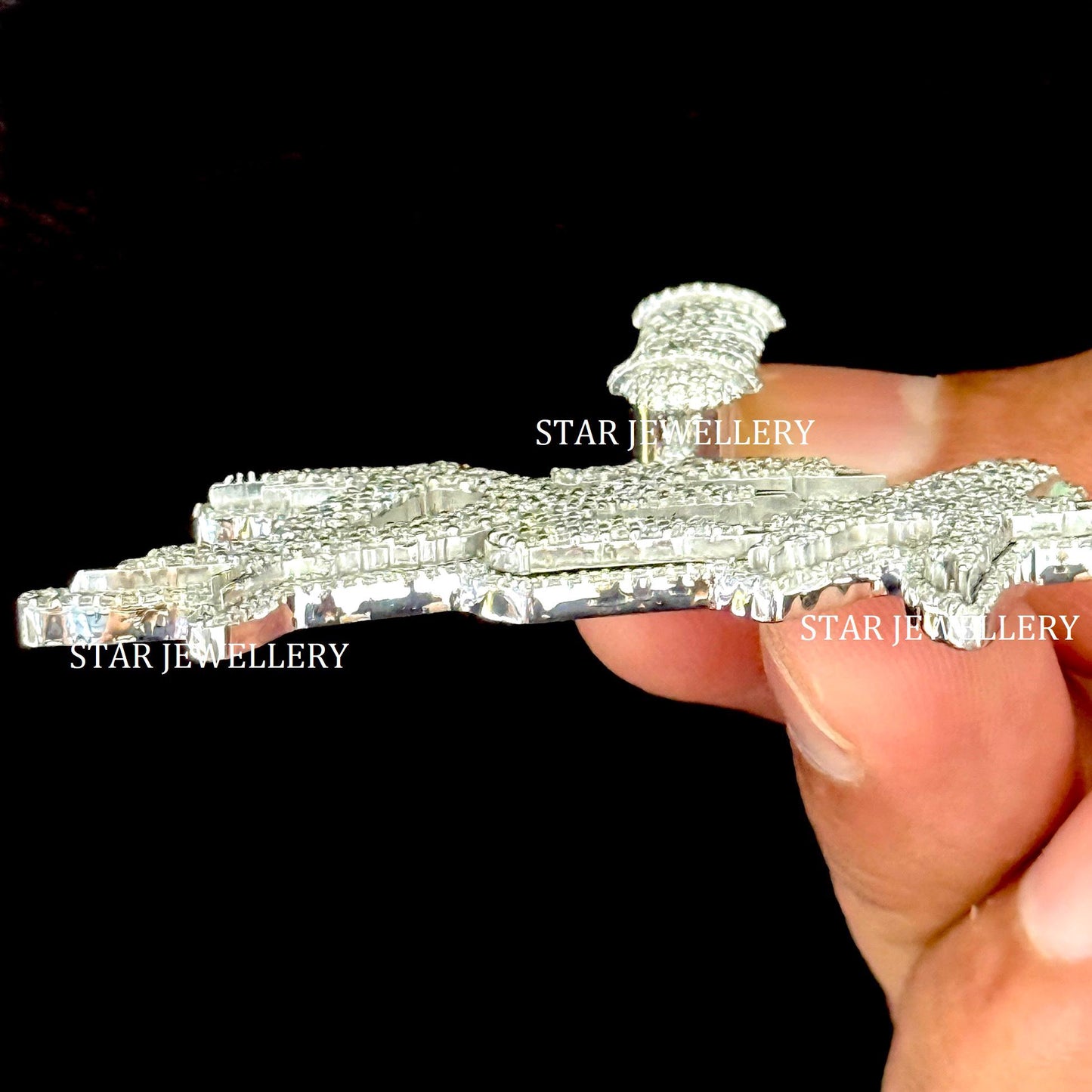 VVS Moissanite Custom Letter Pendant with Barber Bail