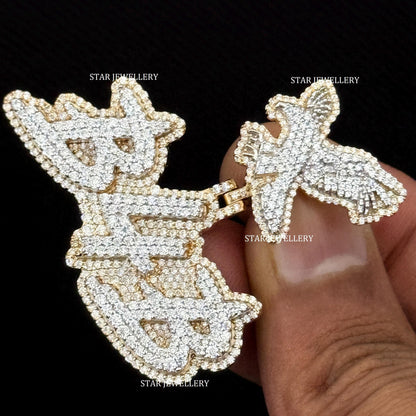 VVS Moissanite Pendant with Custom Eagle Bail