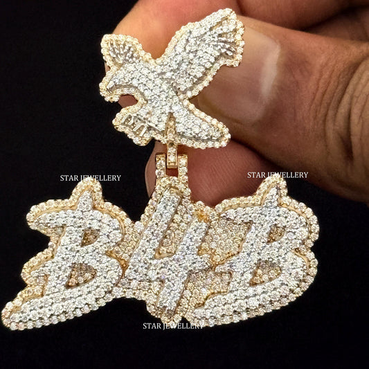 VVS Moissanite Pendant with Custom Eagle Bail