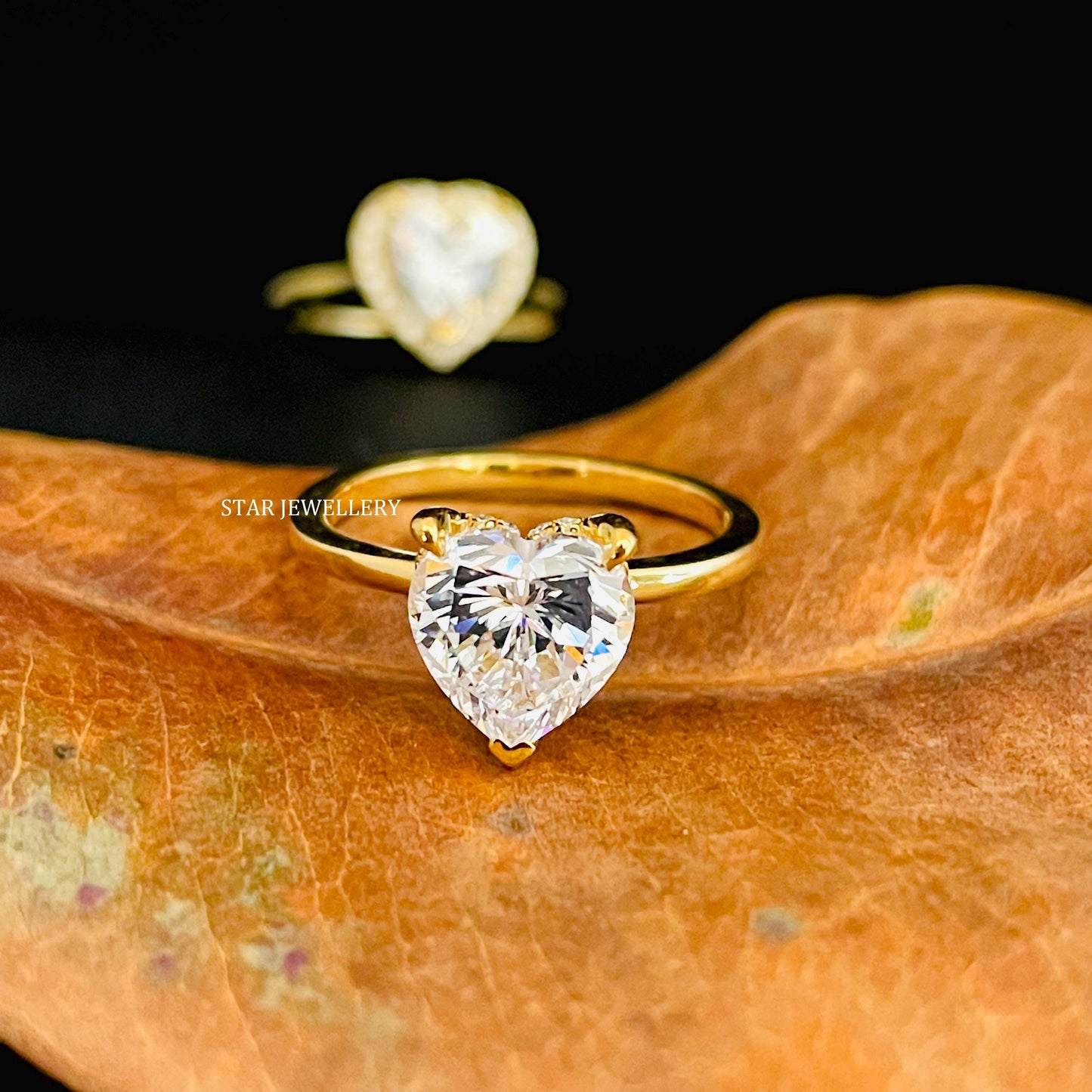 IGI Certified 1.0 - 2.0 Ct Heart Cut Lab Grown Diamond Ring
