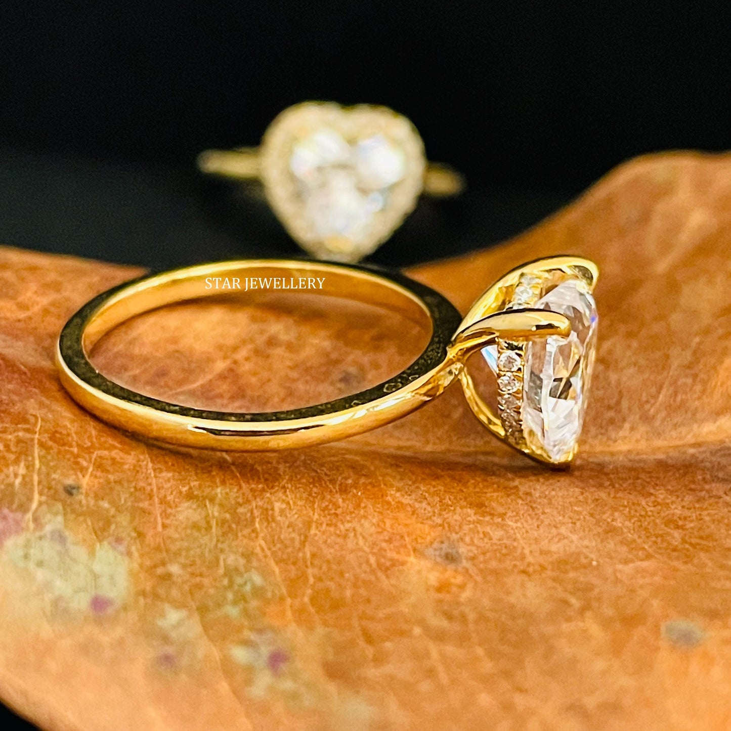 IGI Certified 1.0 - 2.0 Ct Heart Cut Lab Grown Diamond Ring