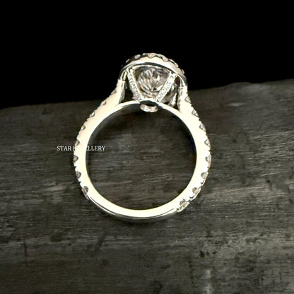 3.00 Ct IGI Certified Oval Cut White Gold lab Grown Diamond Engagement Ring