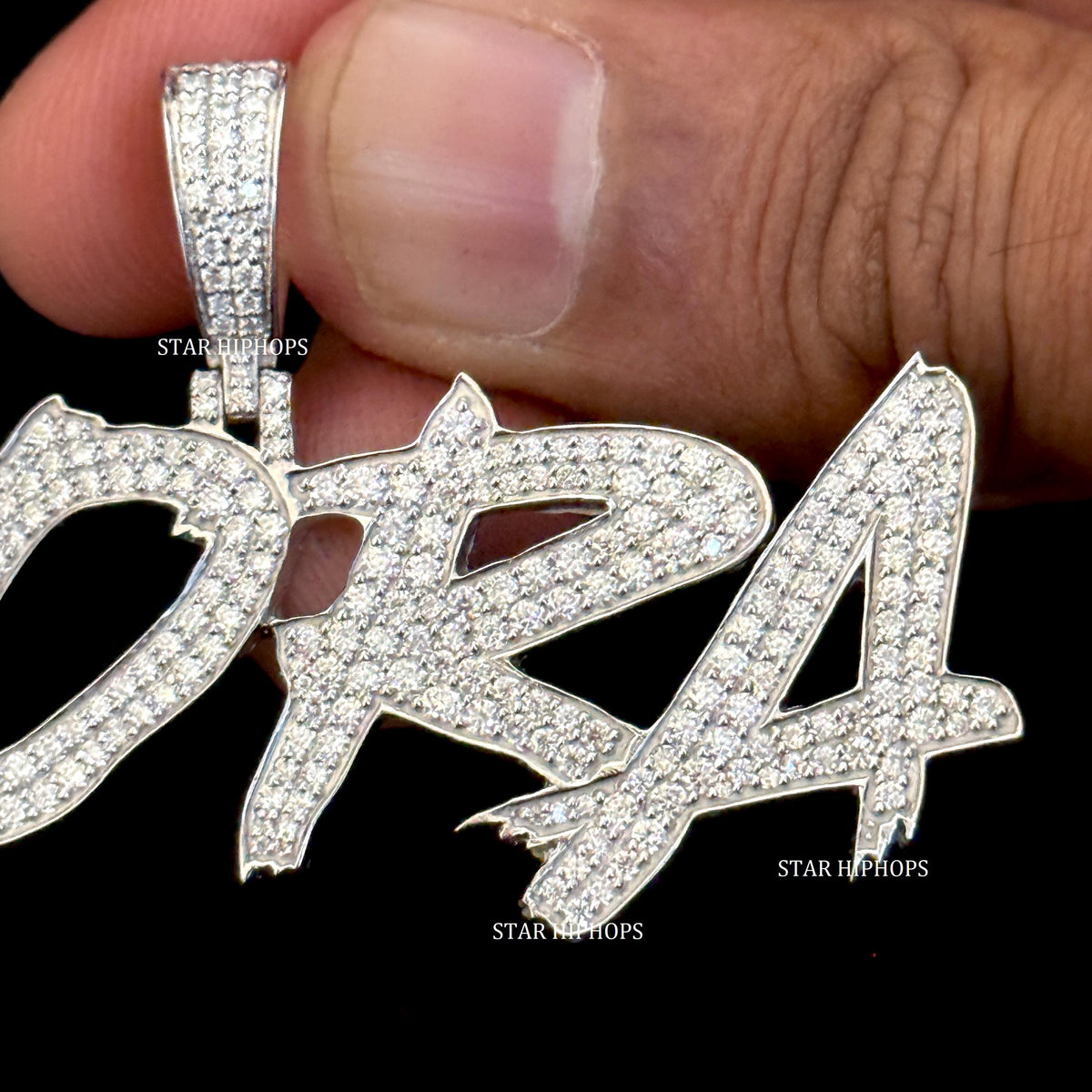 Icedout VVS Moissanite 925 Sterling Silver Custom Unisex Pendant