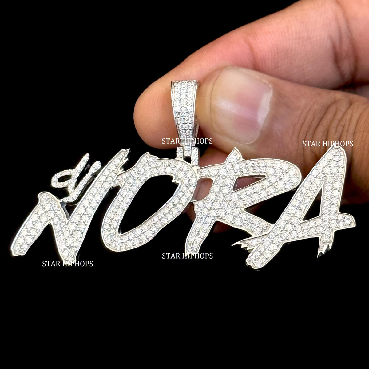 Icedout VVS Moissanite 925 Sterling Silver Custom Unisex Pendant