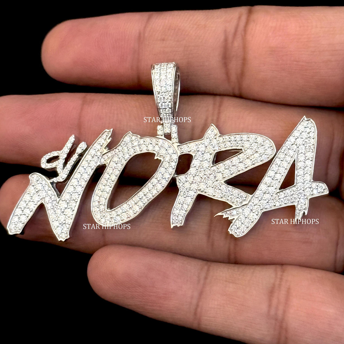 Icedout VVS Moissanite 925 Sterling Silver Custom Unisex Pendant