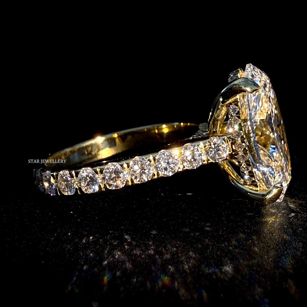 5 Ct Oval D VS 1 Lab Diamond Engagement Ring