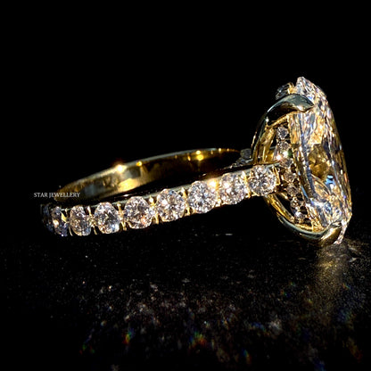 5 Ct Oval D VS 1 Lab Diamond Engagement Ring