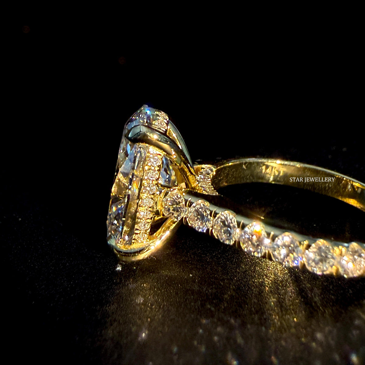 5 Ct Oval D VS 1 Lab Diamond Engagement Ring