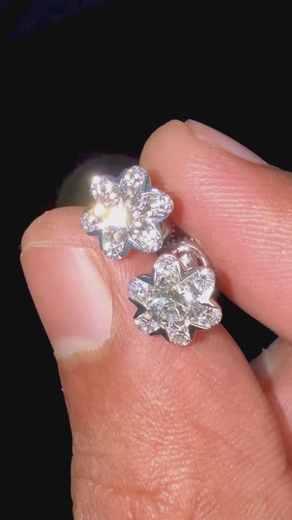 1.5 TCW Lab Diamond Solid Gold Stud Earrings