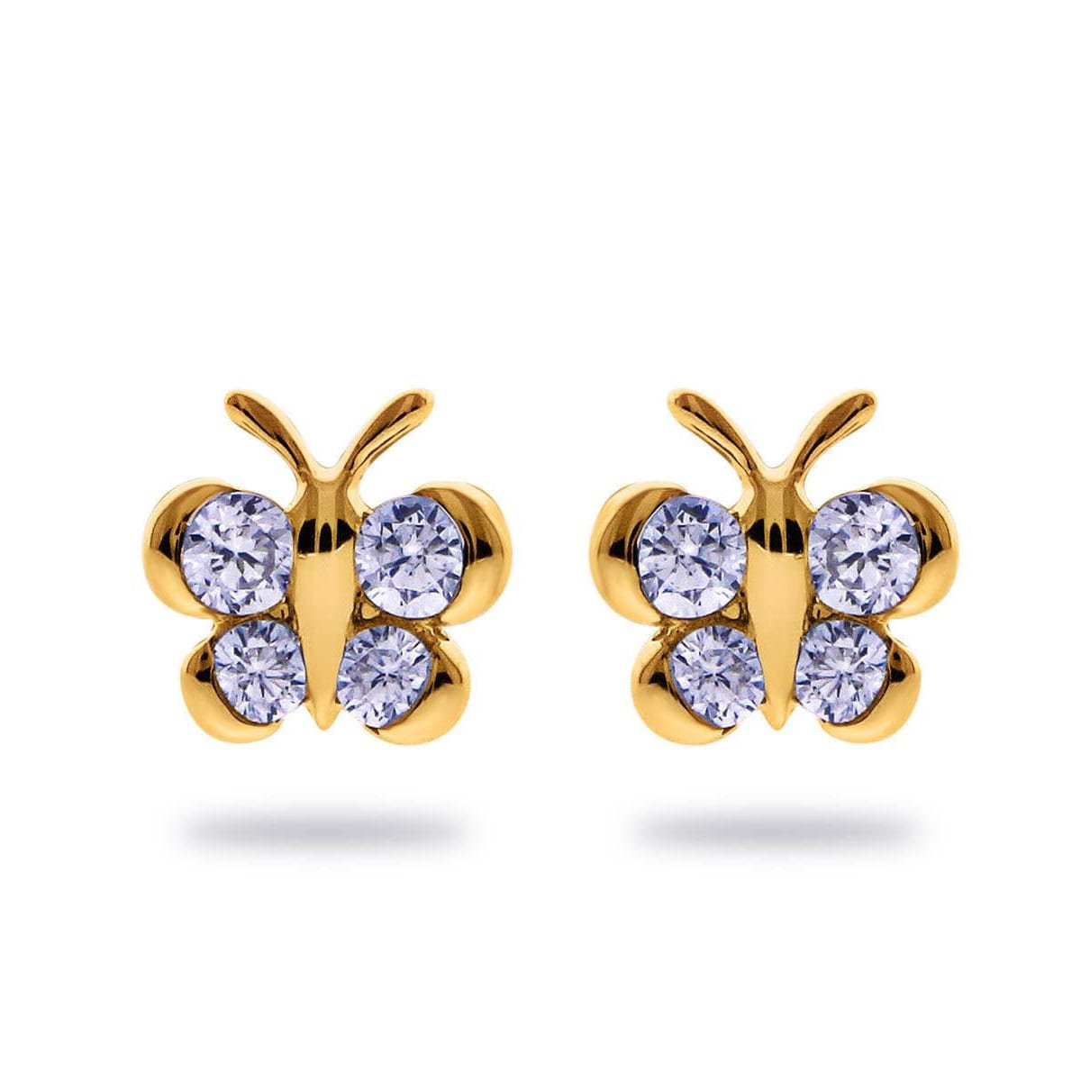 Diamant Papillon Stud pour Nez Tragus Lobe Conque, 14K Or Diamant Papillon Externe Fileté Broche, Piercing Bijoux, Conque, Bijoux de Corps