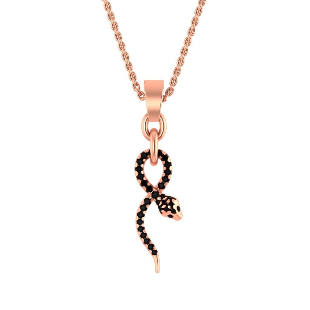 Natural Diamond Snake Necklace
